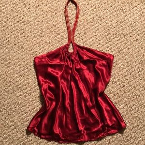 Elie Tahari stunning red satin top